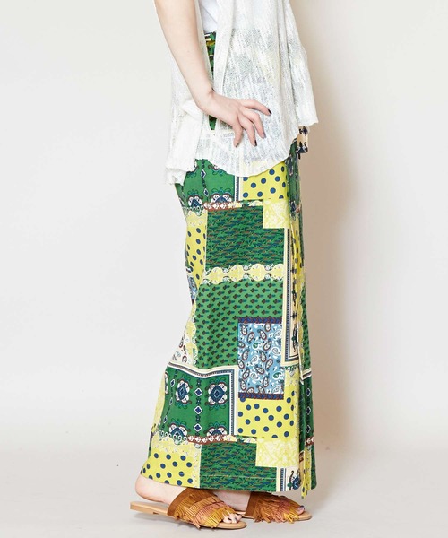 チャイハネ(チャイハネ)の「【チャイハネ】バグル柄パッチワーク風プリントセパレート浴衣(浴衣・レディース・オレンジ/ブルー/グリーン・FREE)」の11枚目の写真