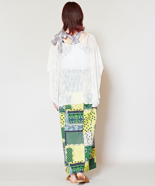 チャイハネ(チャイハネ)の「【チャイハネ】バグル柄パッチワーク風プリントセパレート浴衣(浴衣・レディース・オレンジ/ブルー/グリーン・FREE)」の16枚目の写真