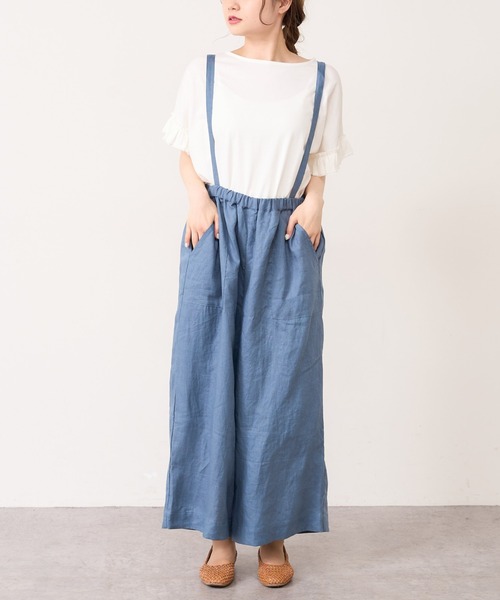 PUAL CE CIN（ピュアルセシン）の「【Du noir】ヨーロピアンリネンサス付きパンツ（その他パンツ・レディース・ブラック/ブルー系その他・FREE）」の2枚目の写真