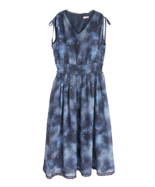 Axes Poetique アクシーズファムポエティック のファッション Axes 夏の星座シフォンワンピース ワンピース ワンピース Femme