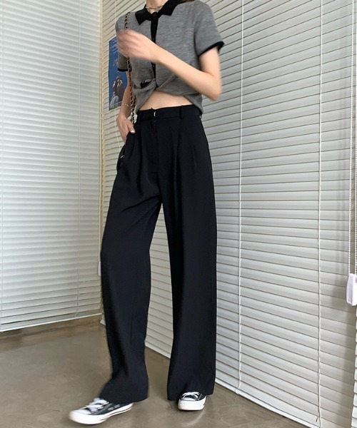 KOR(ケーオーアール)の「ウエストタック ワイドパンツ(その他パンツ・レディース・ホワイト/ブラック/パープル/グリーン・S/M/L)」の19枚目の写真