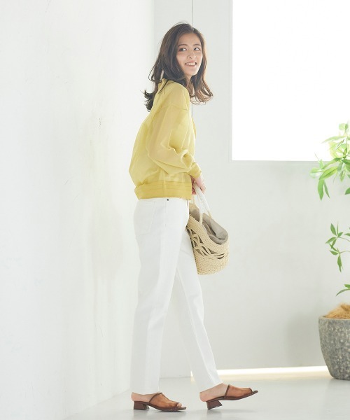 LIPSTAR（リップスター）の「シアーVネック袖ボリュームニットカーデ（カーディガン/ボレロ・レディース・ブラック/ベージュ/イエロー・M）」の14枚目の写真