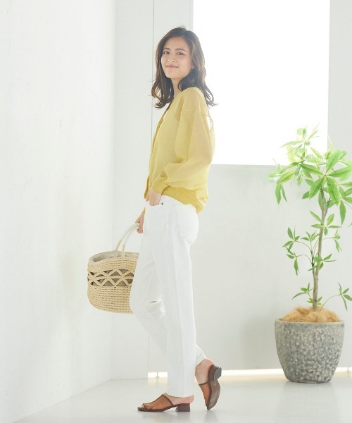 LIPSTAR（リップスター）の「シアーVネック袖ボリュームニットカーデ（カーディガン/ボレロ・レディース・ブラック/ベージュ/イエロー・M）」の16枚目の写真