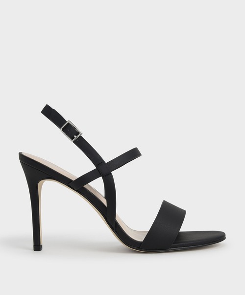 CHARLES & KEITH(チャールズ & キース)の「スリングバック ヒールサンダル / Slingback Heeled Sandals(サンダル・レディース・ブラック/ブラウン/オフホワイト・22.5cm/23cm/23.5cm/24.5cm/25cm/25.5cm)」の1枚目の写真