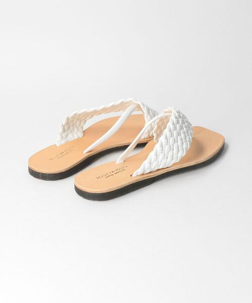 BEAUTY&YOUTH UNITED ARROWS（ビューティーアンドユースユナイテッドアローズ）の「BY レザーメッシュコンビクロスサンダル ◆（サンダル・レディース・ホワイト/ブラック・37/36/38）」の5枚目の写真