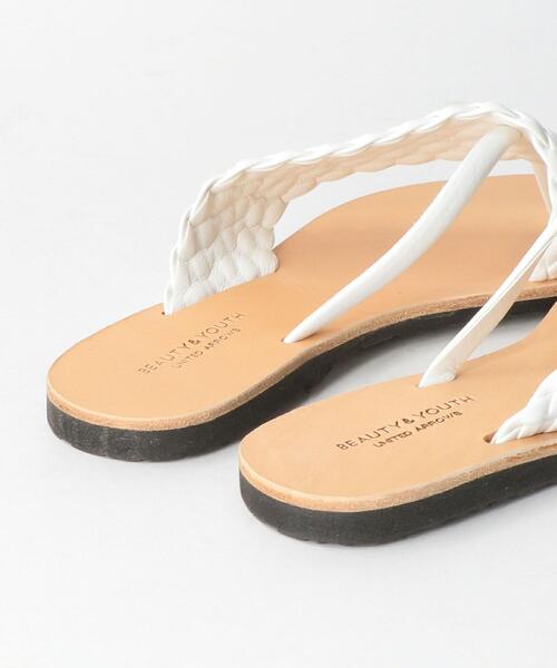 BEAUTY&YOUTH UNITED ARROWS（ビューティーアンドユースユナイテッドアローズ）の「BY レザーメッシュコンビクロスサンダル ◆（サンダル・レディース・ホワイト/ブラック・37/36/38）」の7枚目の写真