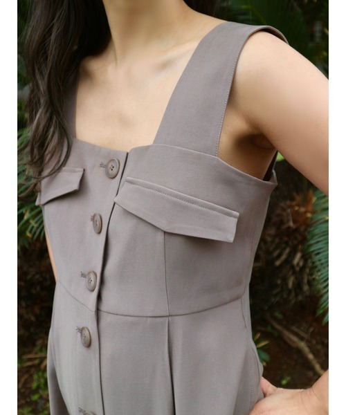 TRUNC（トランクエイティーエイト）の「Front Button OnePiece（ワンピース・レディース・カーキ/ブラウン・FREE）」の17枚目の写真