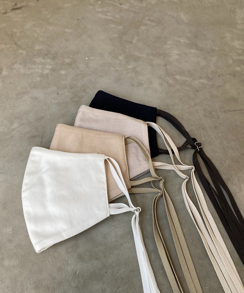 CAPRICIEUX LE'MAGE（カプリシューレマージュ）の「うるおいリボンマスク（マスク・レディース・ホワイト/ベージュ/ネイビー/グレイッシュベージュ・FREE）」の22枚目の写真