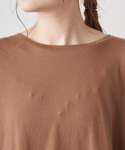 PUAL CE CIN（ピュアルセシン）の「オーガニック天竺フリルTシャツ（Tシャツ/カットソー・レディース・ブラック/ブラウン/オフホワイト・FREE）」の18枚目の写真