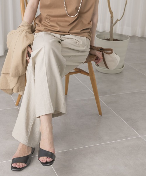 URBAN RESEARCH（アーバンリサーチ）の「リネンイージーパンツ（その他パンツ・レディース・チャコールグレー/ベージュ/カーキ・FREE）」の7枚目の写真