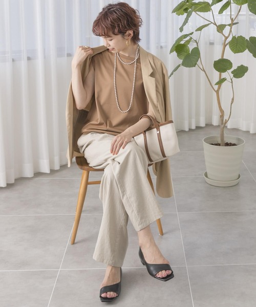 URBAN RESEARCH（アーバンリサーチ）の「リネンイージーパンツ（その他パンツ・レディース・チャコールグレー/ベージュ/カーキ・FREE）」の8枚目の写真