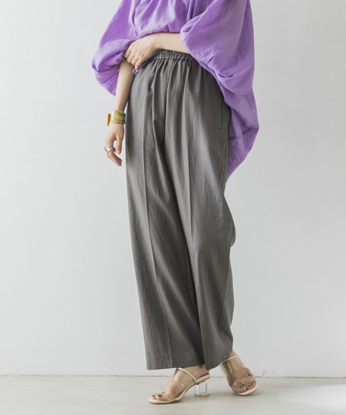 URBAN RESEARCH（アーバンリサーチ）の「リネンイージーパンツ（その他パンツ・レディース・チャコールグレー/ベージュ/カーキ・FREE）」の11枚目の写真