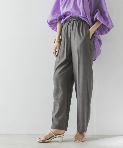 URBAN RESEARCH（アーバンリサーチ）の「リネンイージーパンツ（その他パンツ・レディース・チャコールグレー/ベージュ/カーキ・FREE）」の12枚目の写真