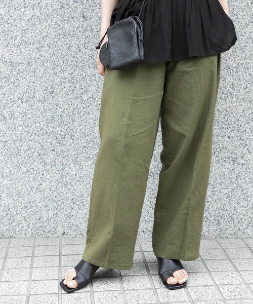 URBAN RESEARCH（アーバンリサーチ）の「リネンイージーパンツ（その他パンツ・レディース・チャコールグレー/ベージュ/カーキ・FREE）」の18枚目の写真