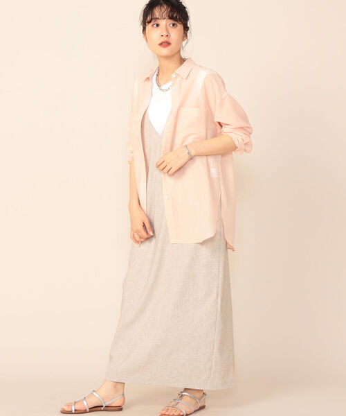 NOLLEY’S Sophi（ノーリーズソフィ）の「◇【WEB限定カラーあり】リネン混ジャンパースカート（ワンピース・レディース・ベージュ/オリーブ/キナリ・2/1）」の13枚目の写真