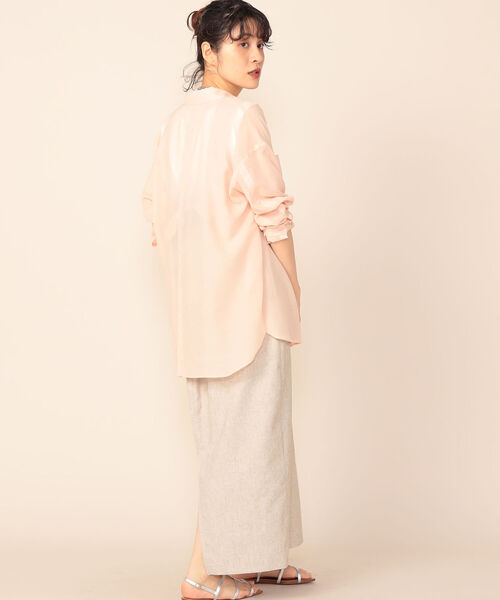 NOLLEY’S Sophi（ノーリーズソフィ）の「◇【WEB限定カラーあり】リネン混ジャンパースカート（ワンピース・レディース・ベージュ/オリーブ/キナリ・2/1）」の15枚目の写真