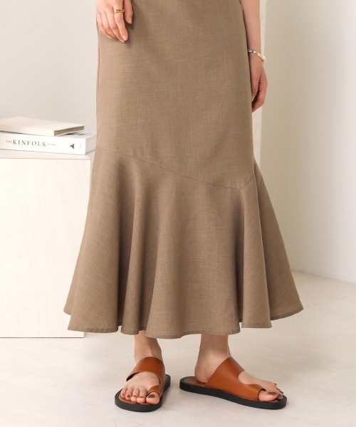 Bab（バブ）の「【WEB限定】アシメ切替マーメイドスカート（スカート・レディース・ブラック/ベージュ/ブラウン・38）」の5枚目の写真