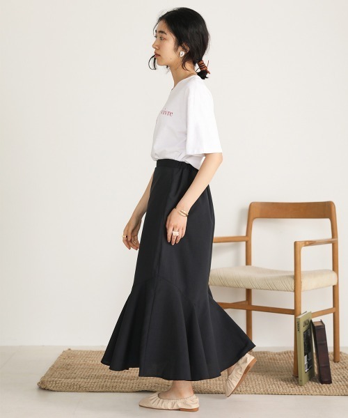 Bab（バブ）の「【WEB限定】アシメ切替マーメイドスカート（スカート・レディース・ブラック/ベージュ/ブラウン・38）」の8枚目の写真