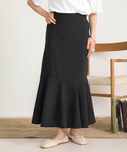 Bab（バブ）の「【WEB限定】アシメ切替マーメイドスカート（スカート・レディース・ブラック/ベージュ/ブラウン・38）」の9枚目の写真