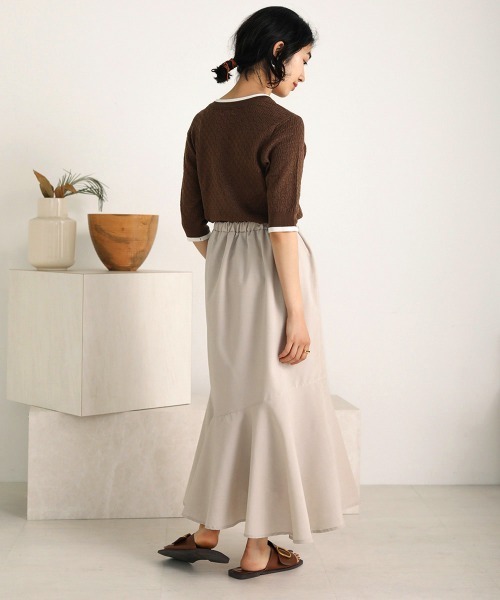 Bab（バブ）の「【WEB限定】アシメ切替マーメイドスカート（スカート・レディース・ブラック/ベージュ/ブラウン・38）」の16枚目の写真