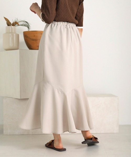 Bab（バブ）の「【WEB限定】アシメ切替マーメイドスカート（スカート・レディース・ブラック/ベージュ/ブラウン・38）」の17枚目の写真