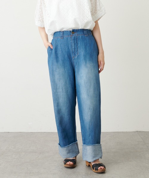 PUAL CE CIN 2WAYサスペンダーコットンリネンデニムパンツ 2WAYサスペンダーコットンリネンデニムパンツ | PUAL CE CIN