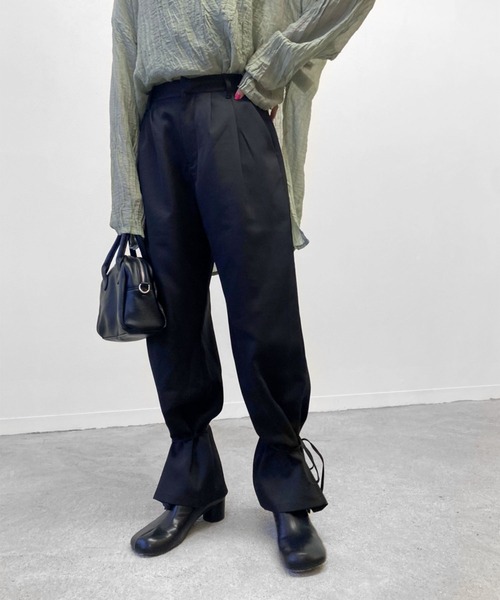 Birthday room(バースデイルーム)の「裾リボン2WAYパンツ(その他パンツ・レディース・ブラック/カーキ/オレンジ/ナチュラル・FREE)」の15枚目の写真