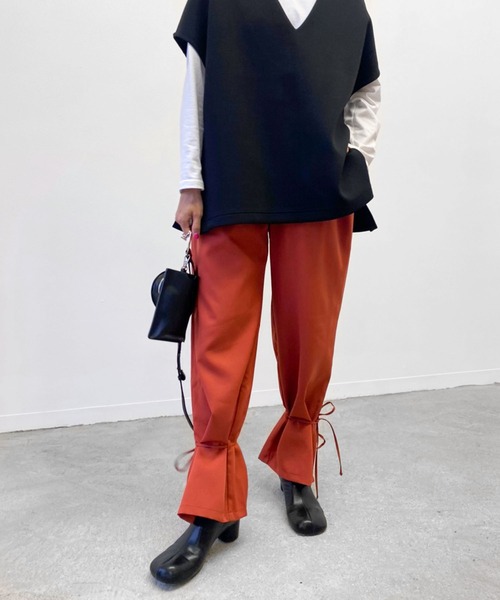 Birthday room(バースデイルーム)の「裾リボン2WAYパンツ(その他パンツ・レディース・ブラック/カーキ/オレンジ/ナチュラル・FREE)」の22枚目の写真