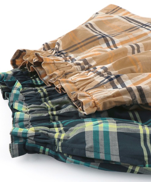 BRANSHES(ブランシェス)の「【プチプラ】チェック柄スカート(スカート・キッズ・グリーン/ベージュ・S/L/M/XL)」の5枚目の写真