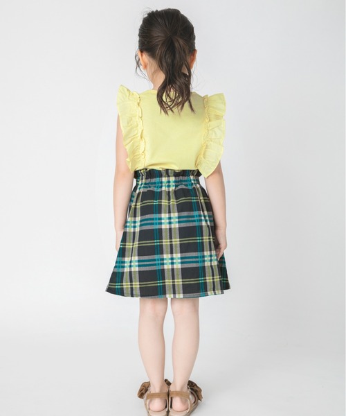 BRANSHES(ブランシェス)の「【プチプラ】チェック柄スカート(スカート・キッズ・グリーン/ベージュ・S/L/M/XL)」の9枚目の写真