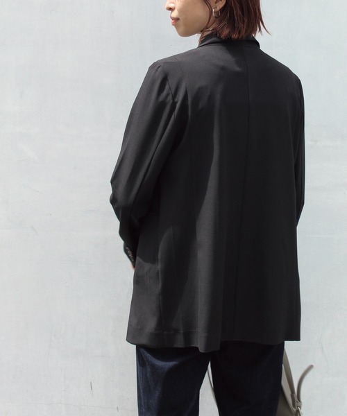 LAVEANGE（ラビアンジェ）の「ダブルブレストテーラードジャケット（テーラードジャケット・レディース・ブラック/ネイビー/ブラウン/オレンジ/ベージュ・LL/3L/4L/M/L）」の13枚目の写真