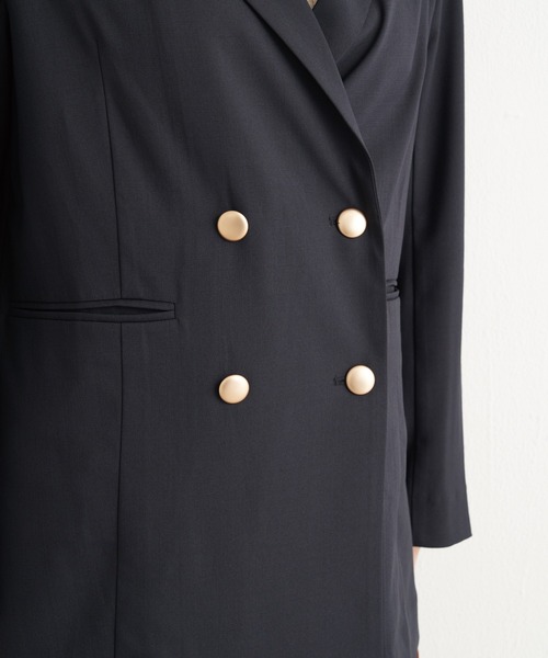 LAVEANGE（ラビアンジェ）の「ダブルブレストテーラードジャケット（テーラードジャケット・レディース・ブラック/ネイビー/ブラウン/オレンジ/ベージュ・LL/3L/4L/M/L）」の16枚目の写真