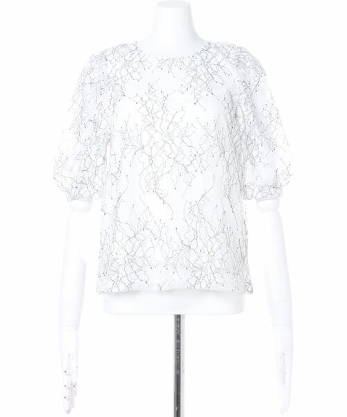 INGNI（イング）の「配色レースパワショルキャミセット（Tシャツ/カットソー・レディース・ブラック/パープル/オフホワイト・M）」の4枚目の写真