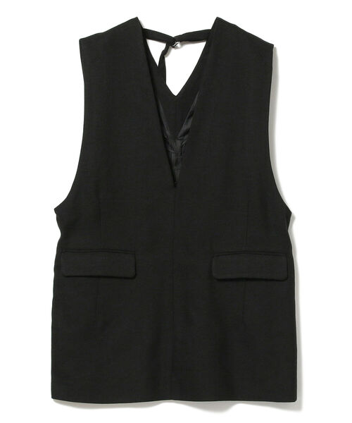 Ray BEAMS（レイビームス）の「Ray BEAMS / Vネック バック ベルト ベスト（ベスト・レディース・ブラック/ブラウン・ONE SIZE）」の14枚目の写真