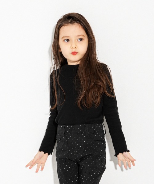 BRANSHES（ブランシェス）の「シンプルリブTシャツ（Tシャツ/カットソー・キッズ・ライトグレー/ブラック/アイボリー・90cm/100cm/150cm/140cm/130cm/110cm/120cm）」の3枚目の写真