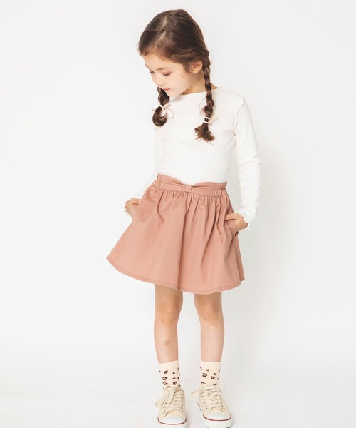 BRANSHES（ブランシェス）の「シンプルリブTシャツ（Tシャツ/カットソー・キッズ・ライトグレー/ブラック/アイボリー・90cm/100cm/150cm/140cm/130cm/110cm/120cm）」の5枚目の写真