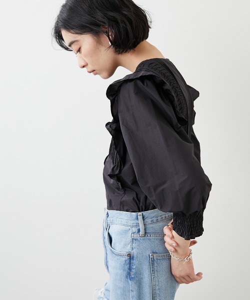 Whim Gazette（ウィムガゼット）の「【THE PAUSE】ピンタックブラウス（シャツ/ブラウス・レディース・ホワイト/ブラック/カーキ・FREE）」の21枚目の写真