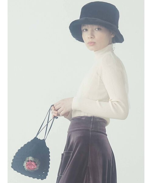 merry jenny（メリージェニー）の「gardenクロシェポシェット（ハンドバッグ・レディース・アイボリー/ブラック・FREE）」の10枚目の写真