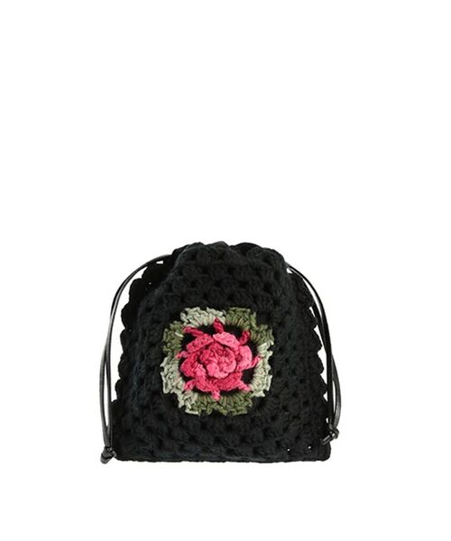 merry jenny（メリージェニー）の「gardenクロシェポシェット（ハンドバッグ・レディース・アイボリー/ブラック・FREE）」の6枚目の写真