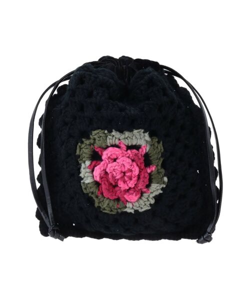 merry jenny（メリージェニー）の「gardenクロシェポシェット（ハンドバッグ・レディース・アイボリー/ブラック・FREE）」の4枚目の写真