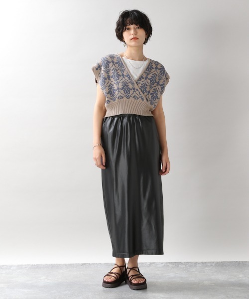 RAGEBLUE（レイジブルー）の「レザーライクIラインスカート/214778（スカート・レディース・ブラック・FREE）」の11枚目の写真