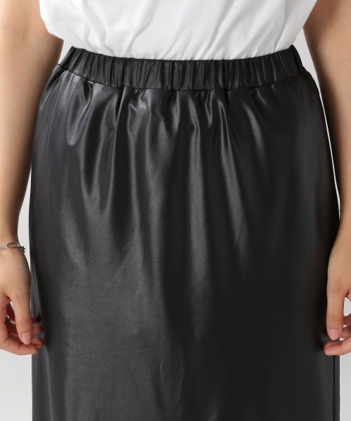 RAGEBLUE（レイジブルー）の「レザーライクIラインスカート/214778（スカート・レディース・ブラック・FREE）」の6枚目の写真