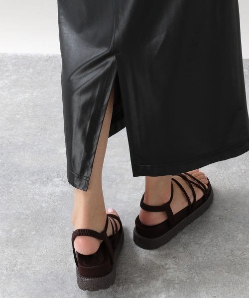 RAGEBLUE（レイジブルー）の「レザーライクIラインスカート/214778（スカート・レディース・ブラック・FREE）」の12枚目の写真