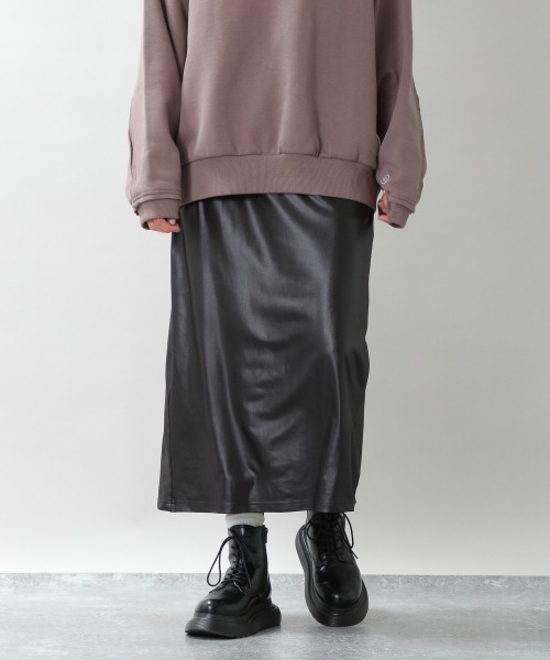 RAGEBLUE（レイジブルー）の「レザーライクIラインスカート/214778（スカート・レディース・ブラック・FREE）」の16枚目の写真