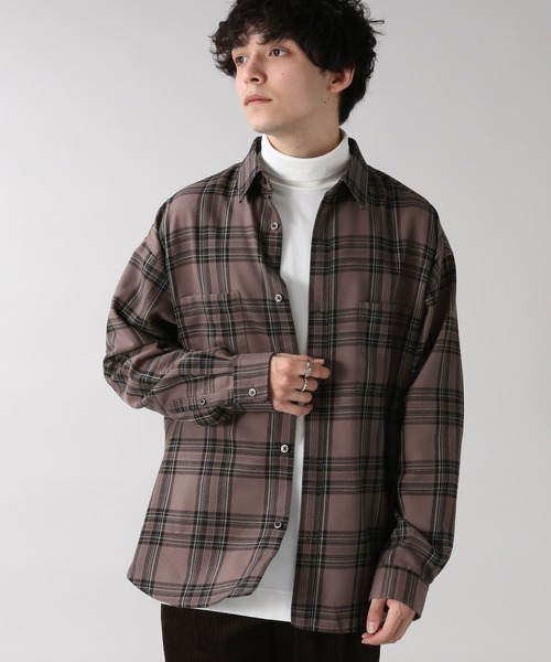 未着用 Supreme チェックネルシャツ ブルー×グレー×ブラック 本物 15021215-b.jpg