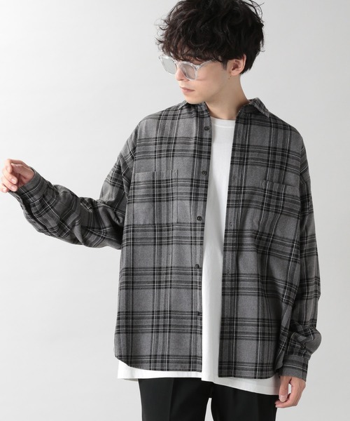 RAGEBLUE（レイジブルー）の「＜セットアップ着用可能＞ネルチェックシャツ/203105（シャツ/ブラウス・メンズ・ホワイト/グレー/ブラウン/ベージュ/パープル/グリーン系その他/その他28・SMALL/MEDIUM/LARGE）」の19枚目の写真