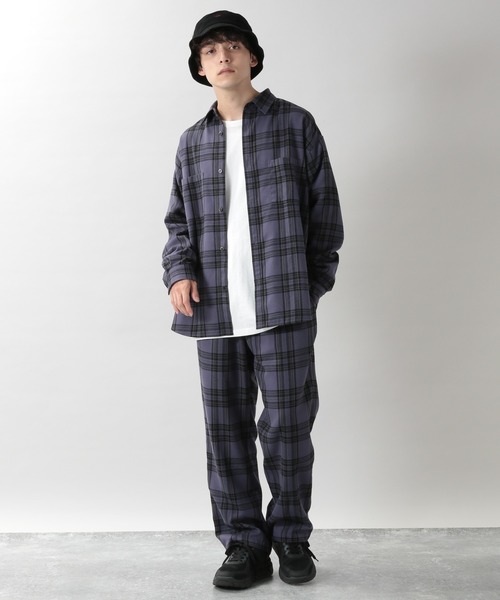 RAGEBLUE（レイジブルー）の「＜セットアップ着用可能＞ネルチェックシャツ/203105（シャツ/ブラウス・メンズ・ホワイト/グレー/ブラウン/ベージュ/パープル/グリーン系その他/その他28・SMALL/MEDIUM/LARGE）」の17枚目の写真