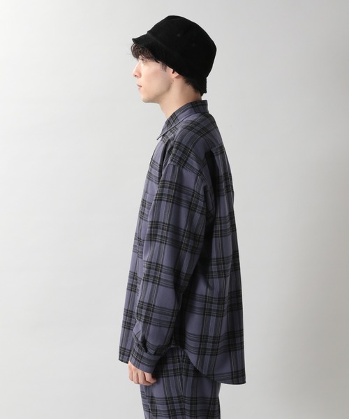 RAGEBLUE（レイジブルー）の「＜セットアップ着用可能＞ネルチェックシャツ/203105（シャツ/ブラウス・メンズ・ホワイト/グレー/ブラウン/ベージュ/パープル/グリーン系その他/その他28・SMALL/MEDIUM/LARGE）」の14枚目の写真