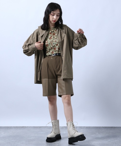 HARE(ハレ)の「BIGカラーステッチシャツ(HARE)(シャツ/ブラウス・レディース・ホワイト/ブラック/ブラウン/ホワイト系その他/ブラック系その他・FREE)」の15枚目の写真