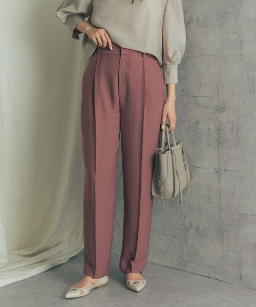 URBAN RESEARCH ROSSO（アーバンリサーチロッソ）の「カラーセンタープレスパンツ（その他パンツ・レディース・チャコールグレー/グリーン系その他/ピンク系その他・38/36）」の3枚目の写真